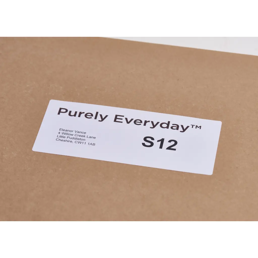 Purely Everyday A4 Single Integrated Label S12 One Integral Hotmelt Label 140 x 60mm White (Pack 1000)