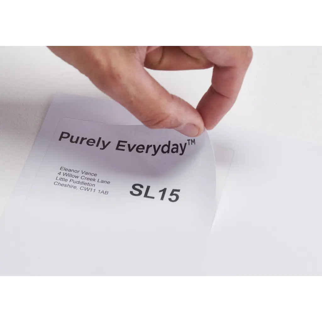 Purely Everyday A4 Single Integrated Label SL15 One Integral Hotmelt Label 122 x 110mm White (Pack 1000)