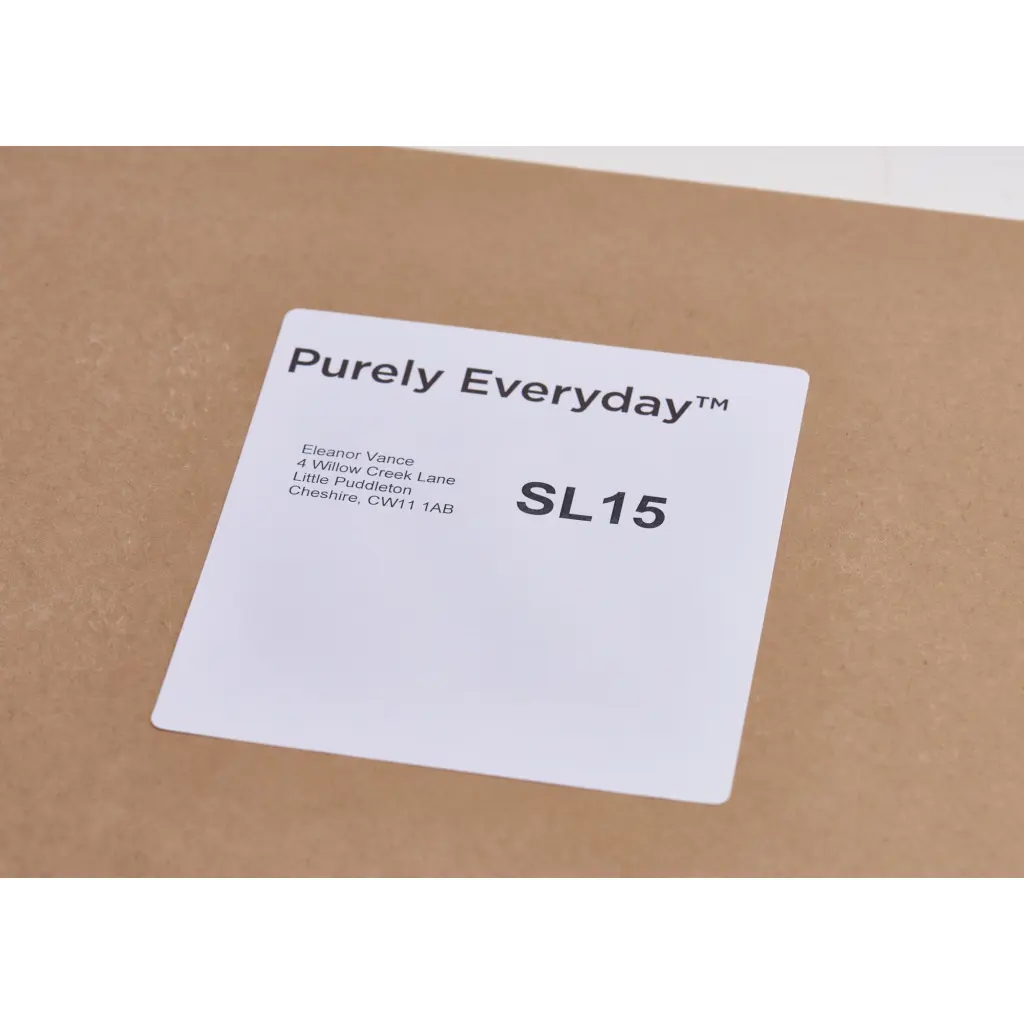 Purely Everyday A4 Single Integrated Label SL15 One Integral Hotmelt Label 122 x 110mm White (Pack 1000)