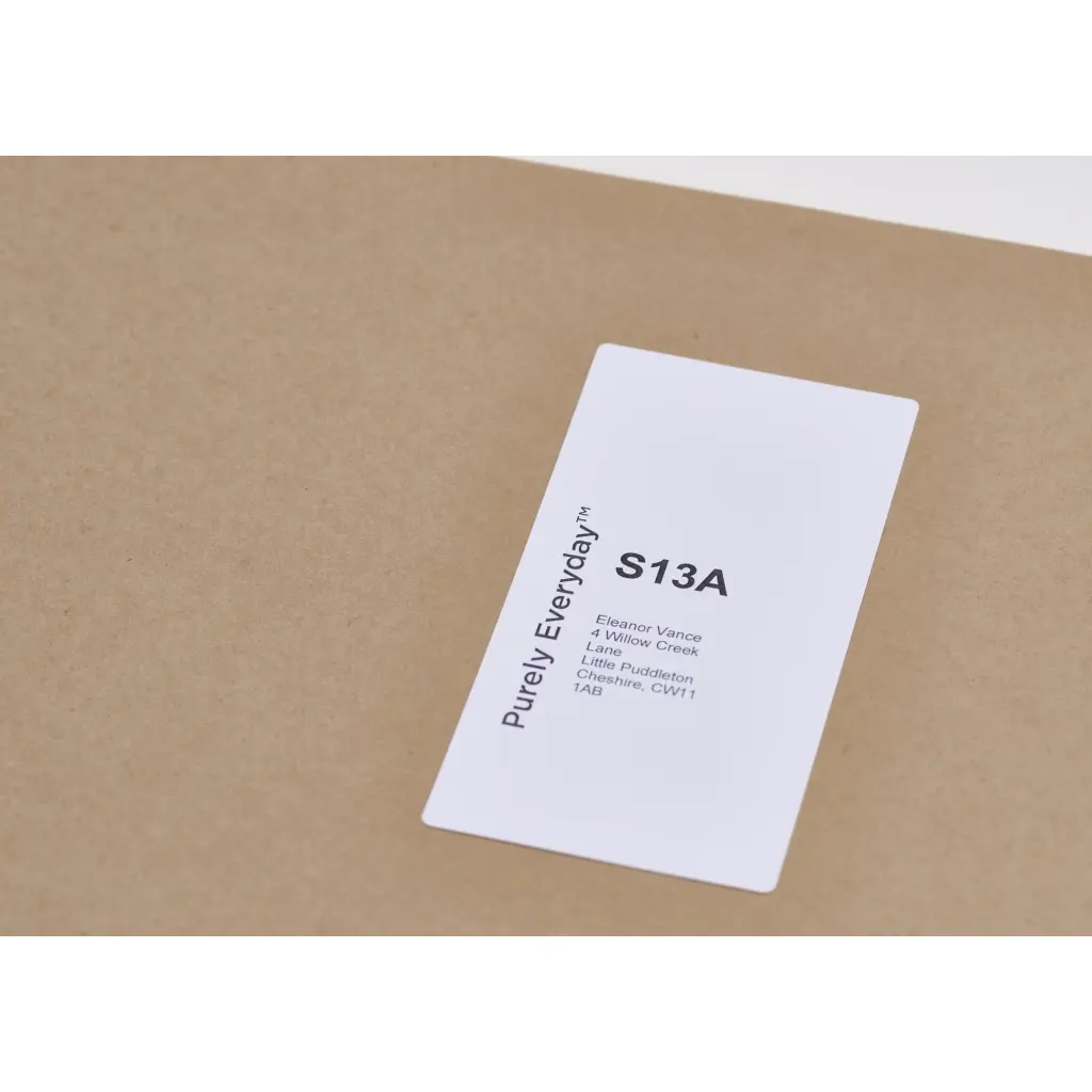 Purely Everyday A4 Single Integrated Label S13 One Integral Hotmelt Label 110x60mm White (Pack 1000)
