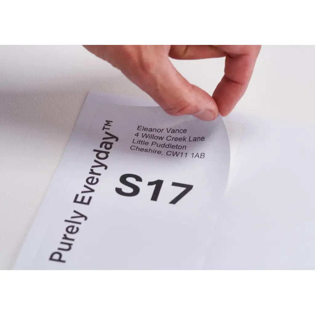 Purely Everyday A4 Single Integrated Label S17 One Integral Hotmelt Label 101 x 150mm White (Pack 1000)