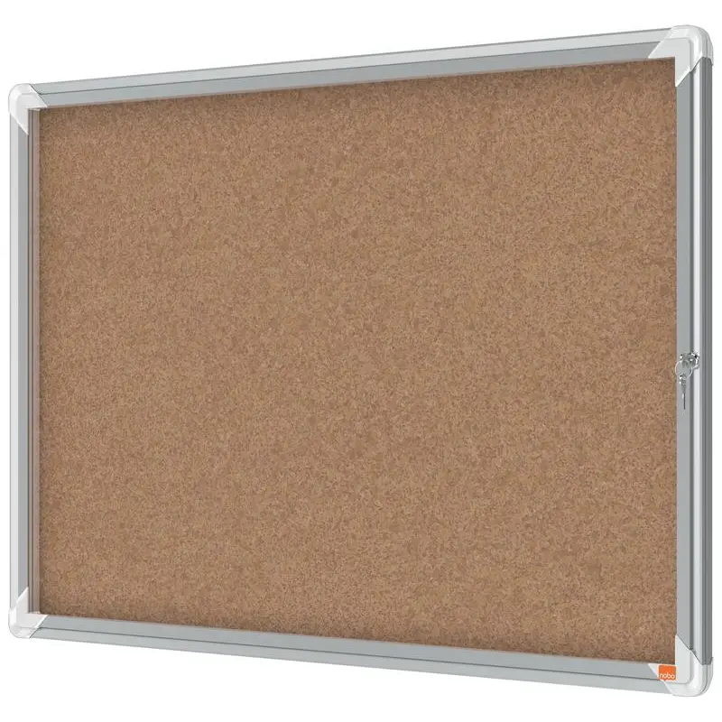 Nobo Premium Plus Cork Lockable Noticeboard Display Case Hinged Door 8 x A4 925x668mm 1915326
