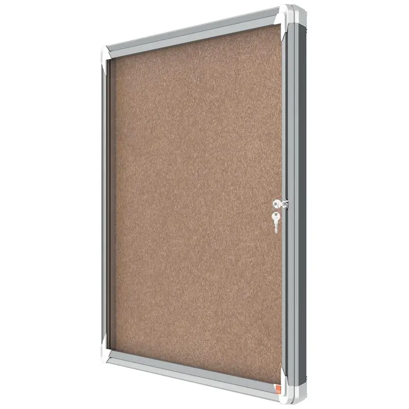 Nobo Premium Plus Cork Lockable Noticeboard Display Case Hinged Door 8 x A4 925x668mm 1915326