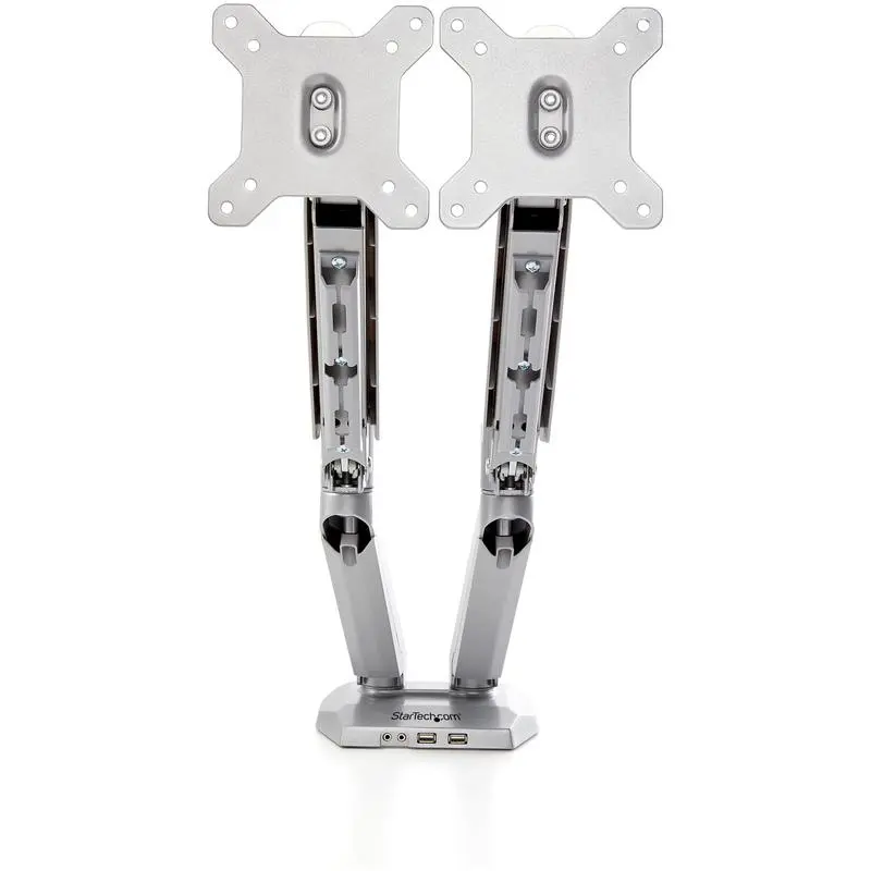 StarTech.com 15 to 32 Inch Dual Monitor Arm Desk Mount with 2 USB Ports and 2 Audio Ports