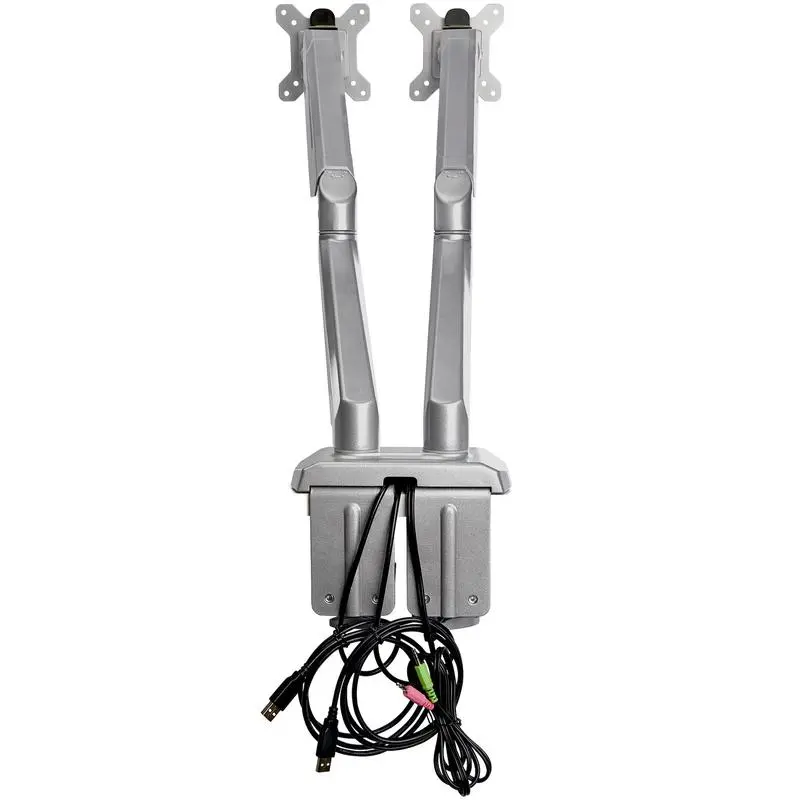StarTech.com 15 to 32 Inch Dual Monitor Arm Desk Mount with 2 USB Ports and 2 Audio Ports