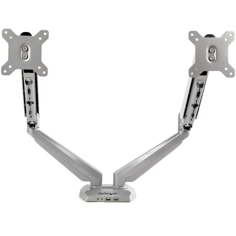 StarTech.com 15 to 32 Inch Dual Monitor Arm Desk Mount with 2 USB Ports and 2 Audio Ports