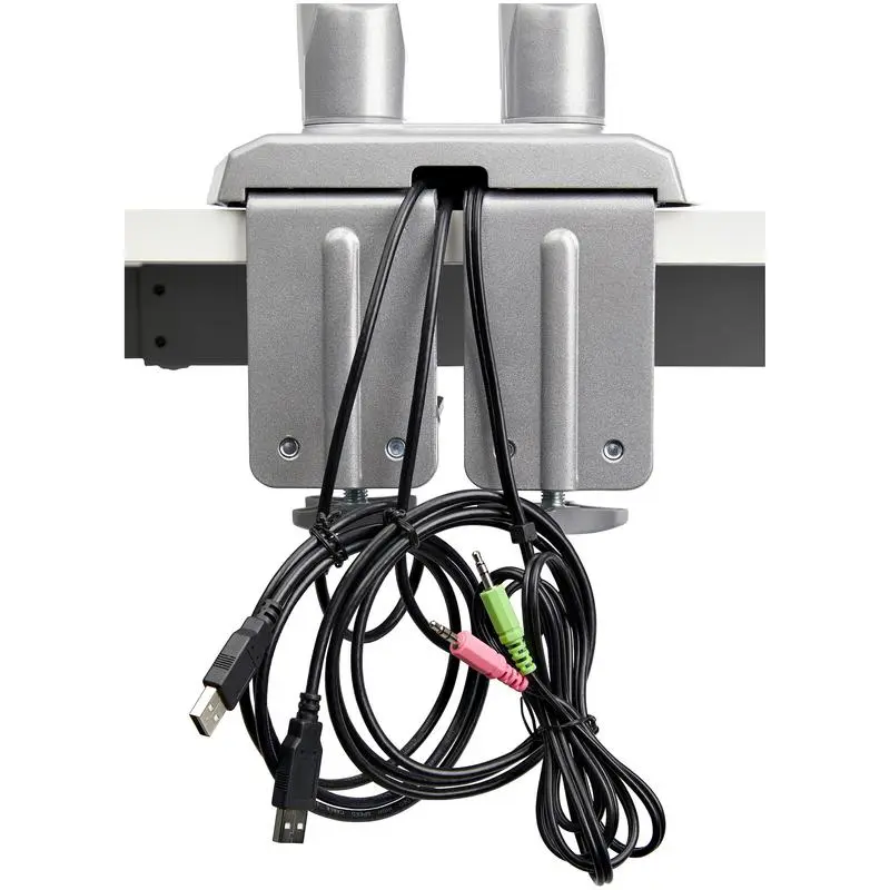 StarTech.com 15 to 32 Inch Dual Monitor Arm Desk Mount with 2 USB Ports and 2 Audio Ports