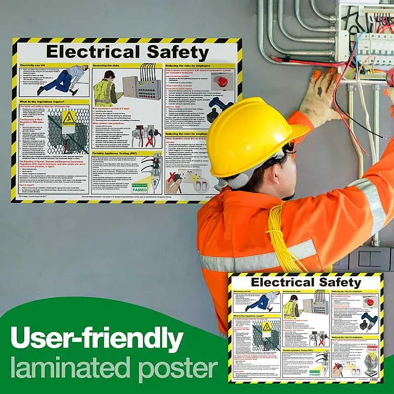 Electrical Safety Laminated Guidance Poster A2 - A623