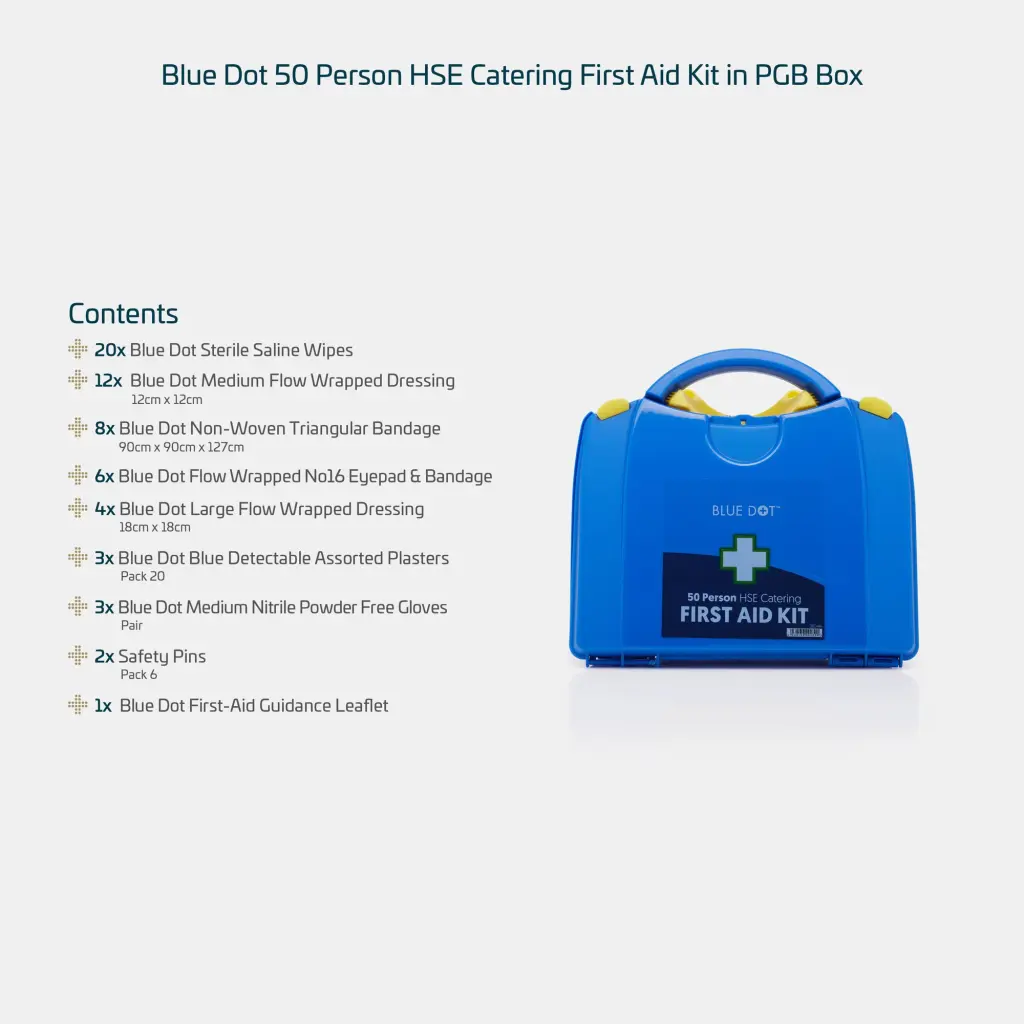 Blue Dot HSE PGB Catering 1-50 Person First-Aid Kit - 90815