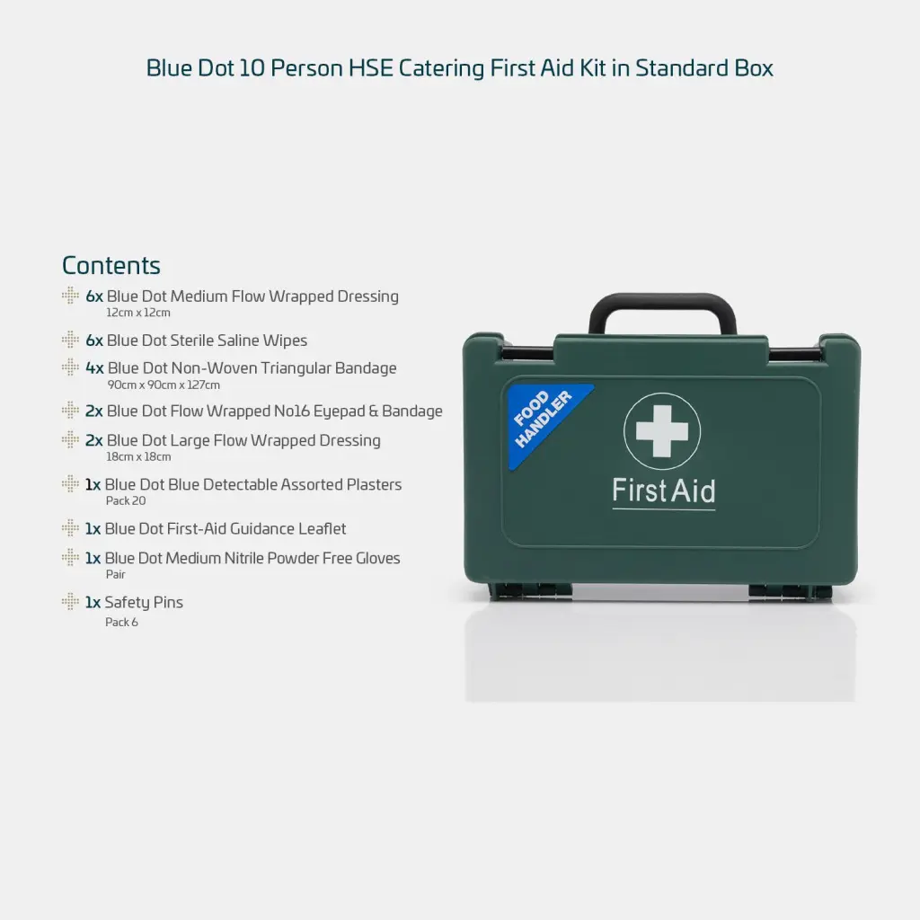 Blue Dot HSE Standard Catering 1-10 Person First-Aid Kit - 10EF