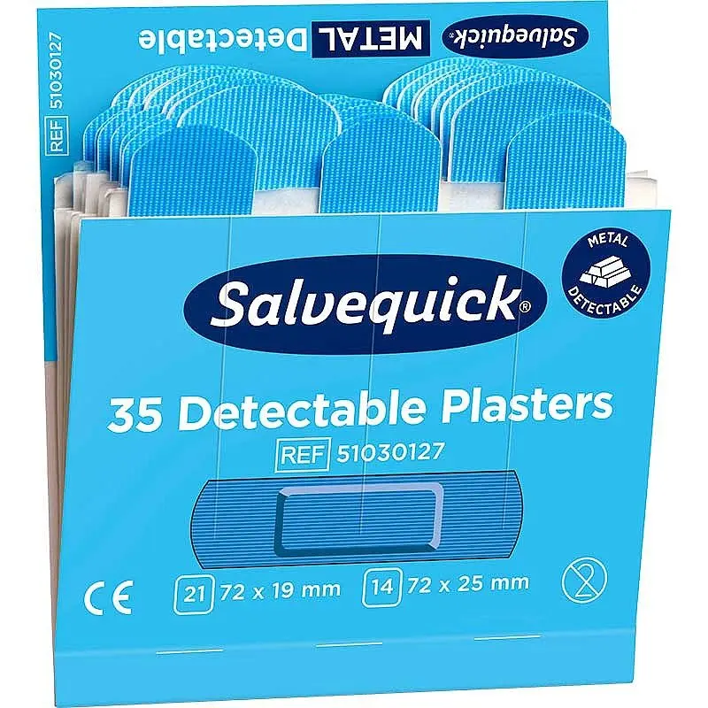 Cederroth Salvequick Pilferproof Blue Plasters Refill (Pack 210) - CD7