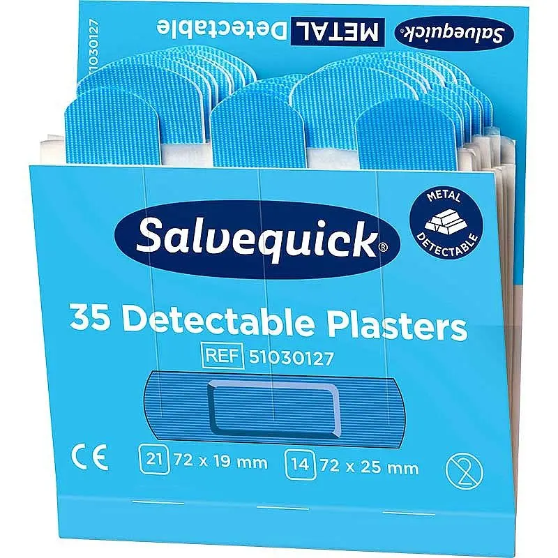 Cederroth Salvequick Pilferproof Blue Plasters Refill (Pack 210) - CD7