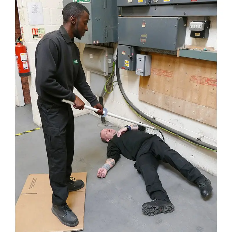 Electric Shock Rescue Hook with Poster and Sign - Q6011
