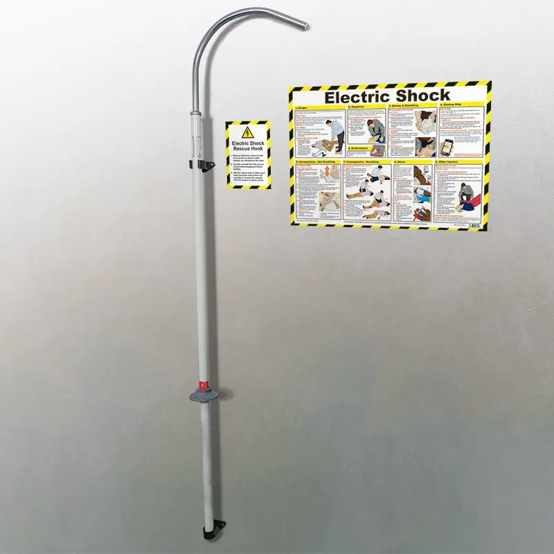 Electric Shock Rescue Hook with Poster and Sign - Q6011