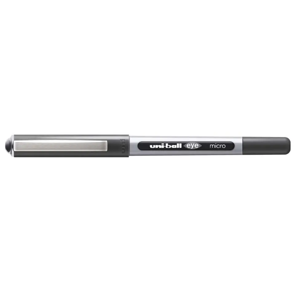 uni-ball Eye Micro UB-150 Liquid Ink Rollerball Pen 0.5mm Tip 0.3mm Line Black Eco 70% Recycled Plastic (Pack 12) - 315119000