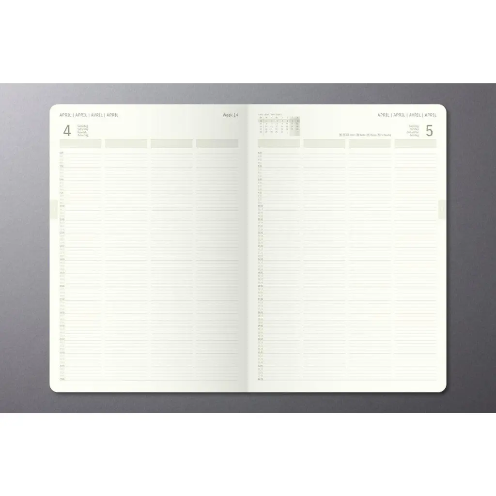 Sigel Conceptum Appointment Diary 2026 A4+ Day Per Page Vertical Black - C2604