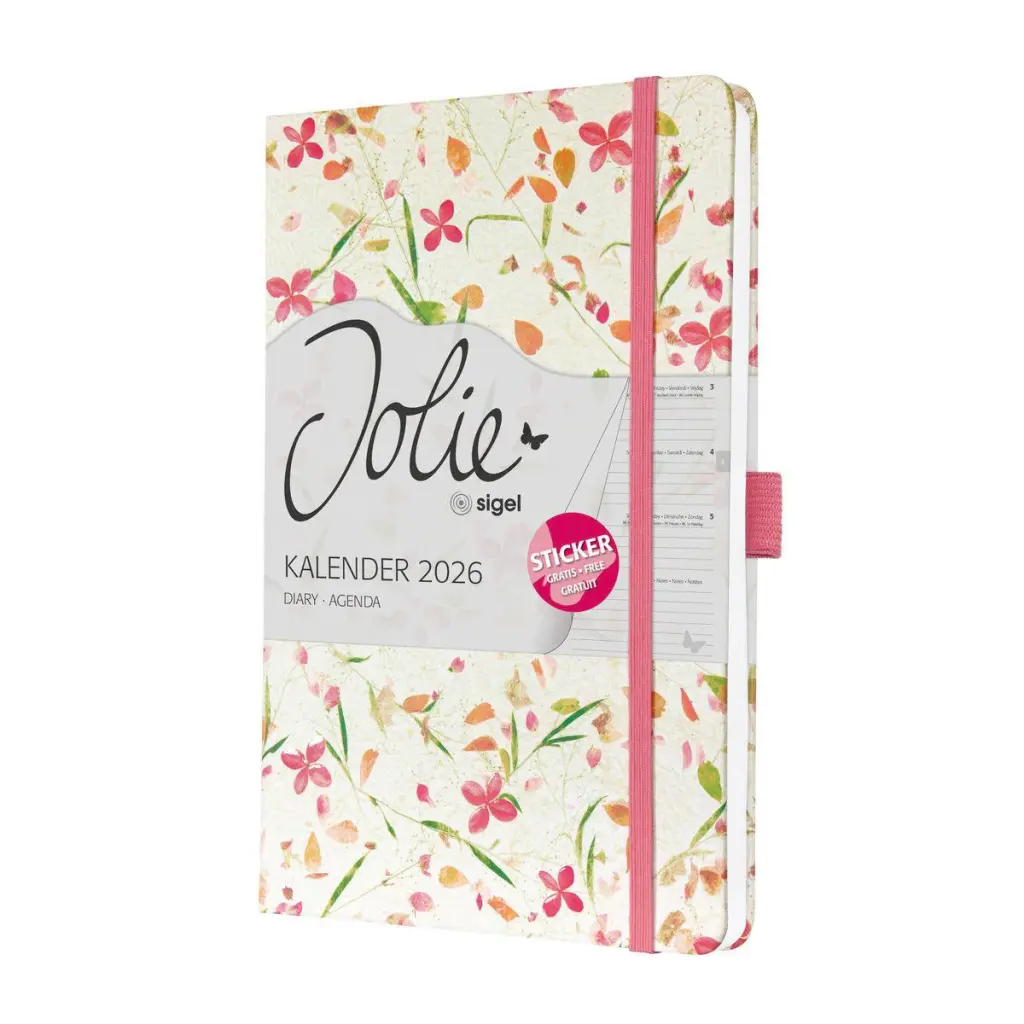 Sigel Jolie Diary 2026 A5 Week To View Bloom Pink - J6307