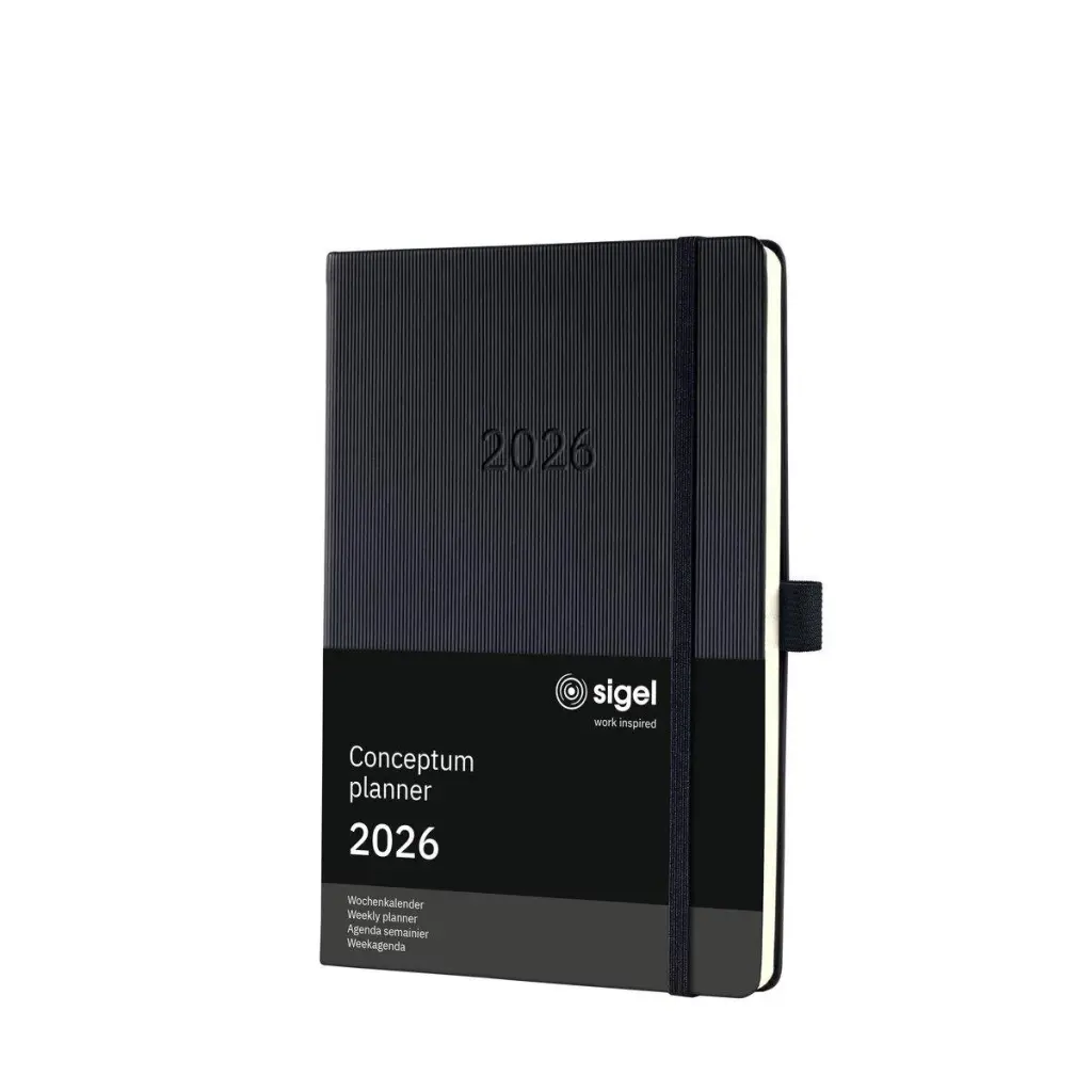 Sigel Conceptum Diary 2026 A5 Week To View Black - C2612