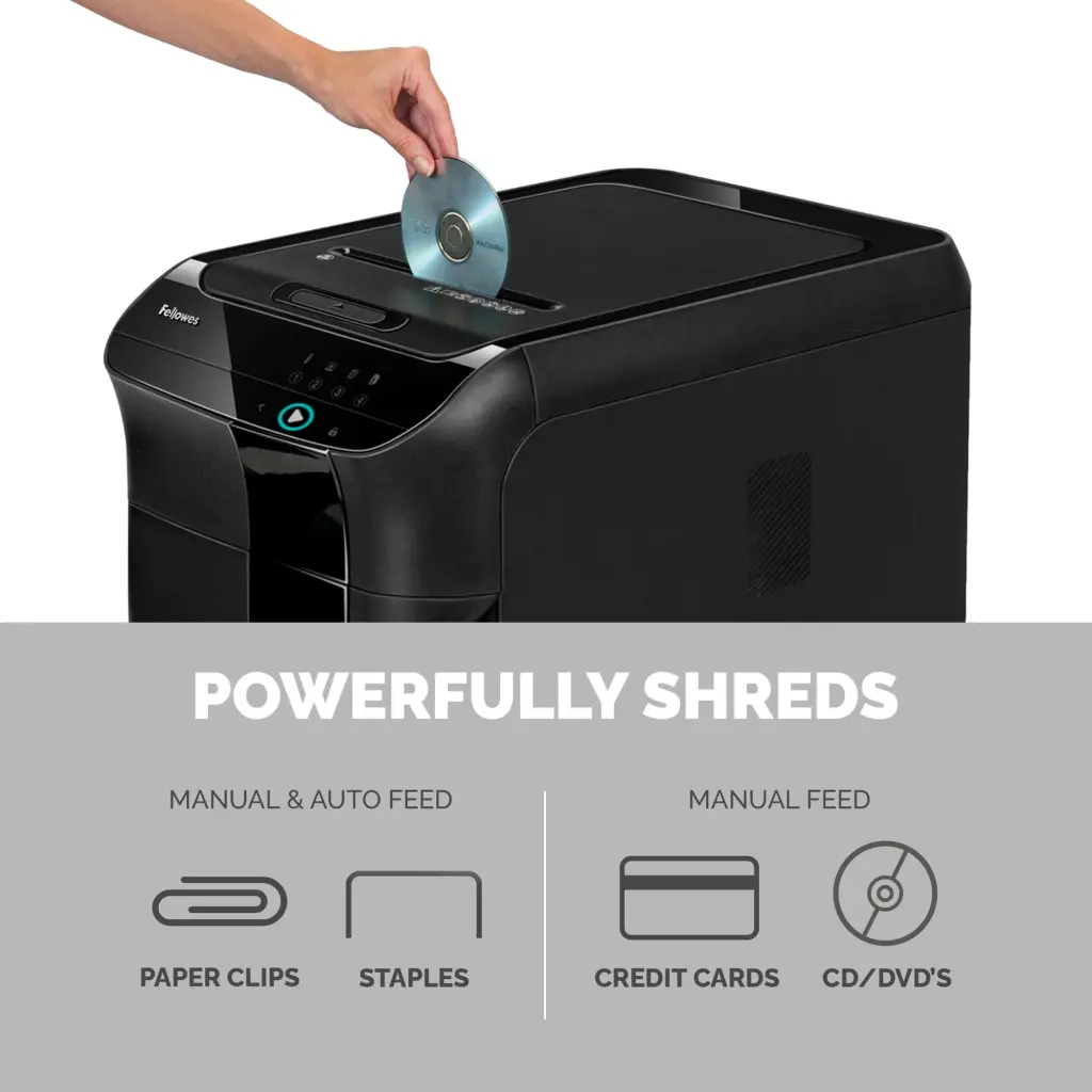 Fellowes AutoMax 450C Cross Cut P-4 Shredder 68 Litre - 100135793