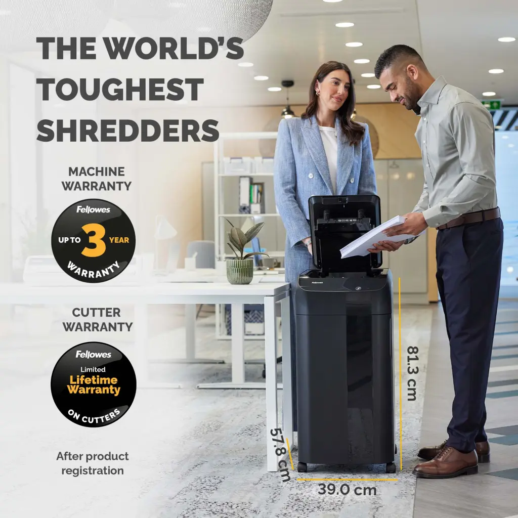 Fellowes AutoMax 450C Cross Cut P-4 Shredder 68 Litre - 100135793