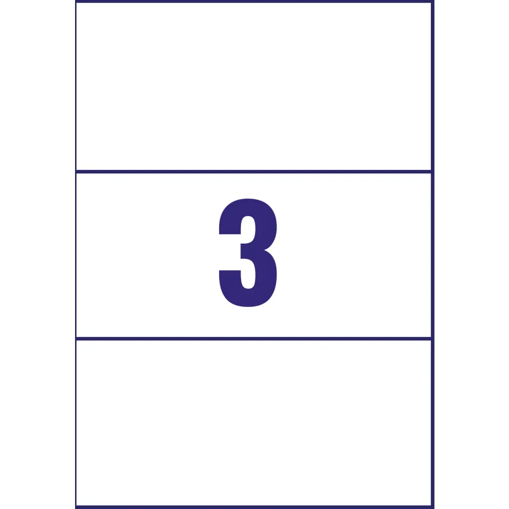 Avery Compliment Cards 210mm x 9 mm Inkjet Prints on Both Sides 75 Cards / 25 Sheets - C2358-25