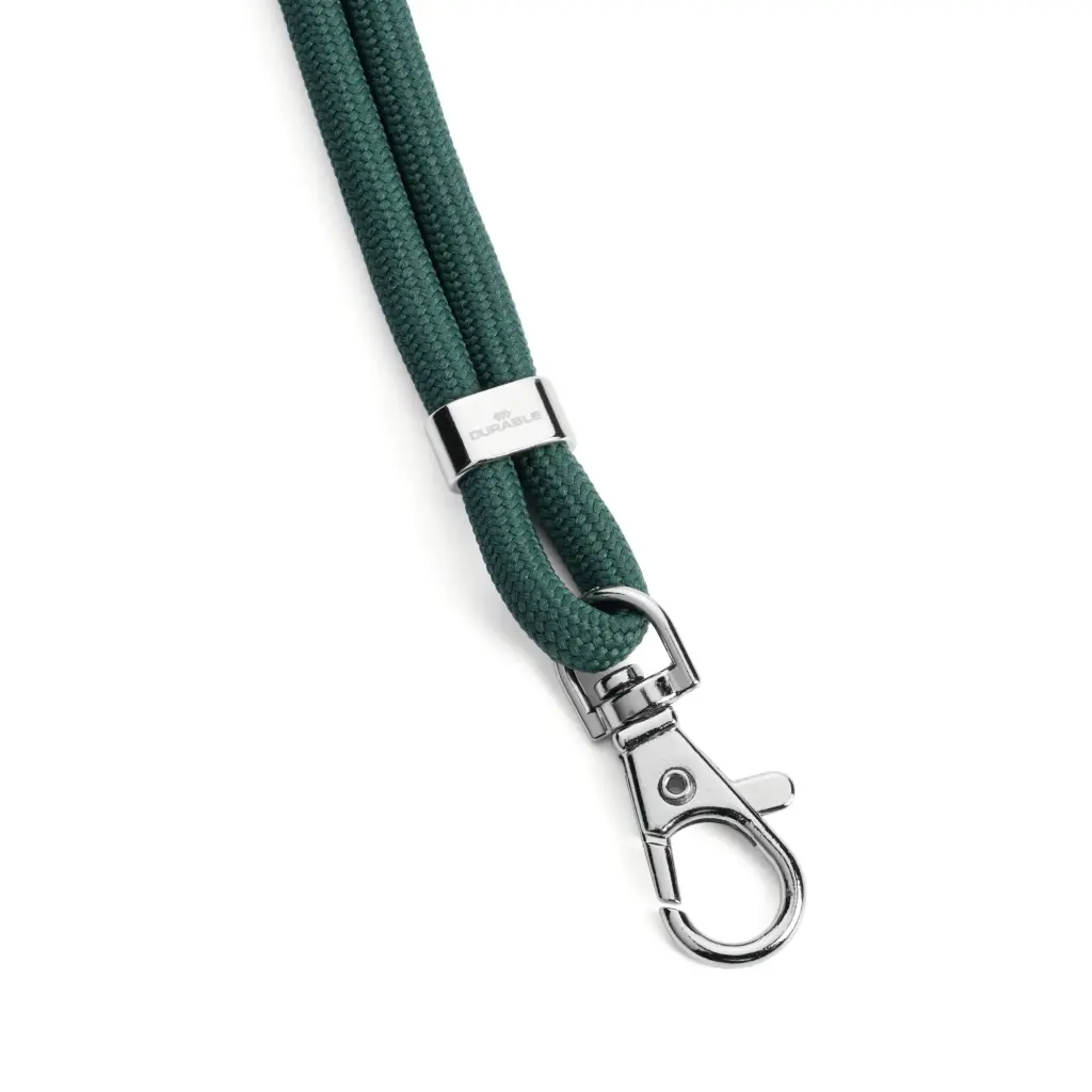 Durable Soft Recycled PET Plastic Fabric Lanyards with Safety Release Green (Pack 10) - 824105