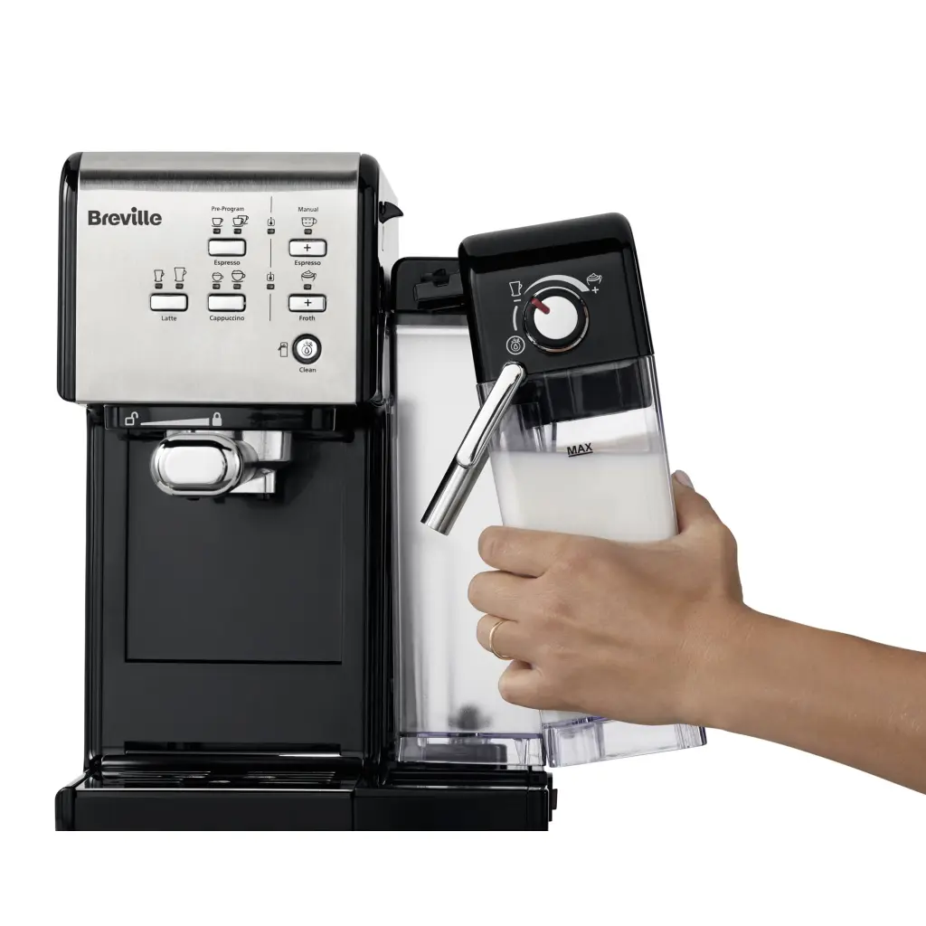 Breville One-Touch CoffeeHouse Coffee Machine Makes Espresso Cappuccino & Latte 19 Bar Italian Pump Automatic Milk Frother ESE Pod Compatible Black (P