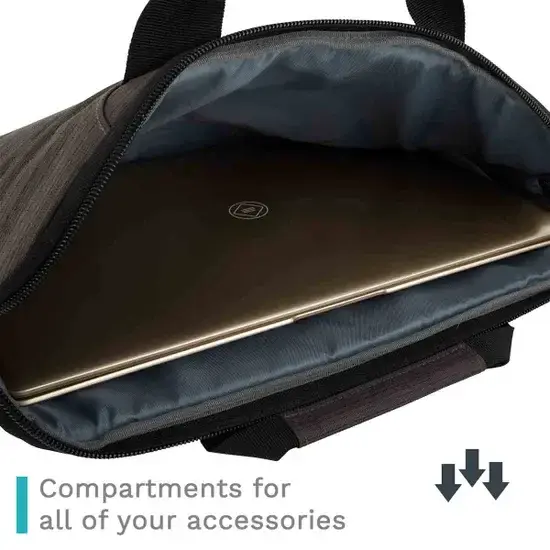 Entity Prizm 14 Inch Black Laptop Shoulder Bag