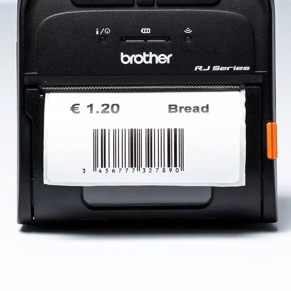 Brother BDE1J044076040 Die-Cut White Label Roll Pack of 24