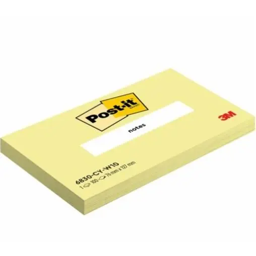 Post-It Notes Retail Display 76x127mm 100 Sheets Canary Yellow (Pack 10) - 7100317839