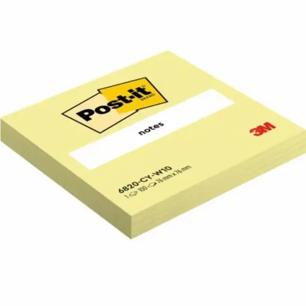 Post-It Notes Retail Display 76x76mm 100 Sheets Canary Yellow (Pack 10) - 7100317841