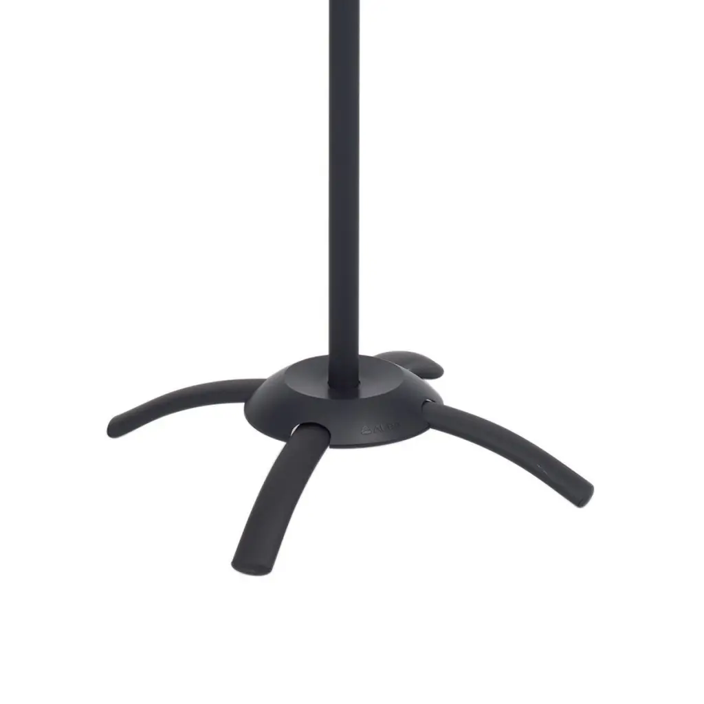 Alba Coat Stand 5 Pegs Plus 5 Mini Pegs Steel H175cm Black - PMCLEO N
