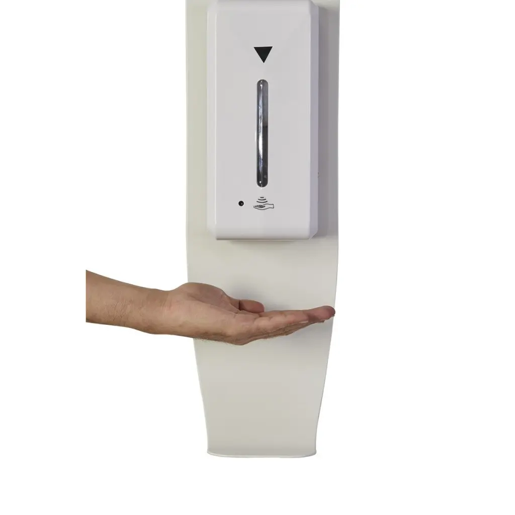 Alba Wall Automatic Hand Sanitiser Dispenser 1 Litre Steel White - MHGELWALL