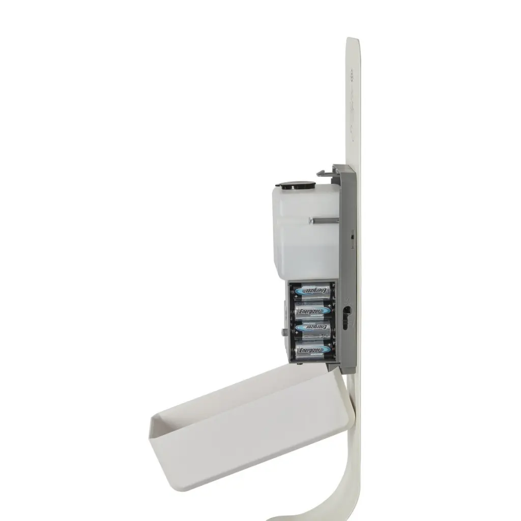 Alba Wall Automatic Hand Sanitiser Dispenser 1 Litre Steel White - MHGELWALL