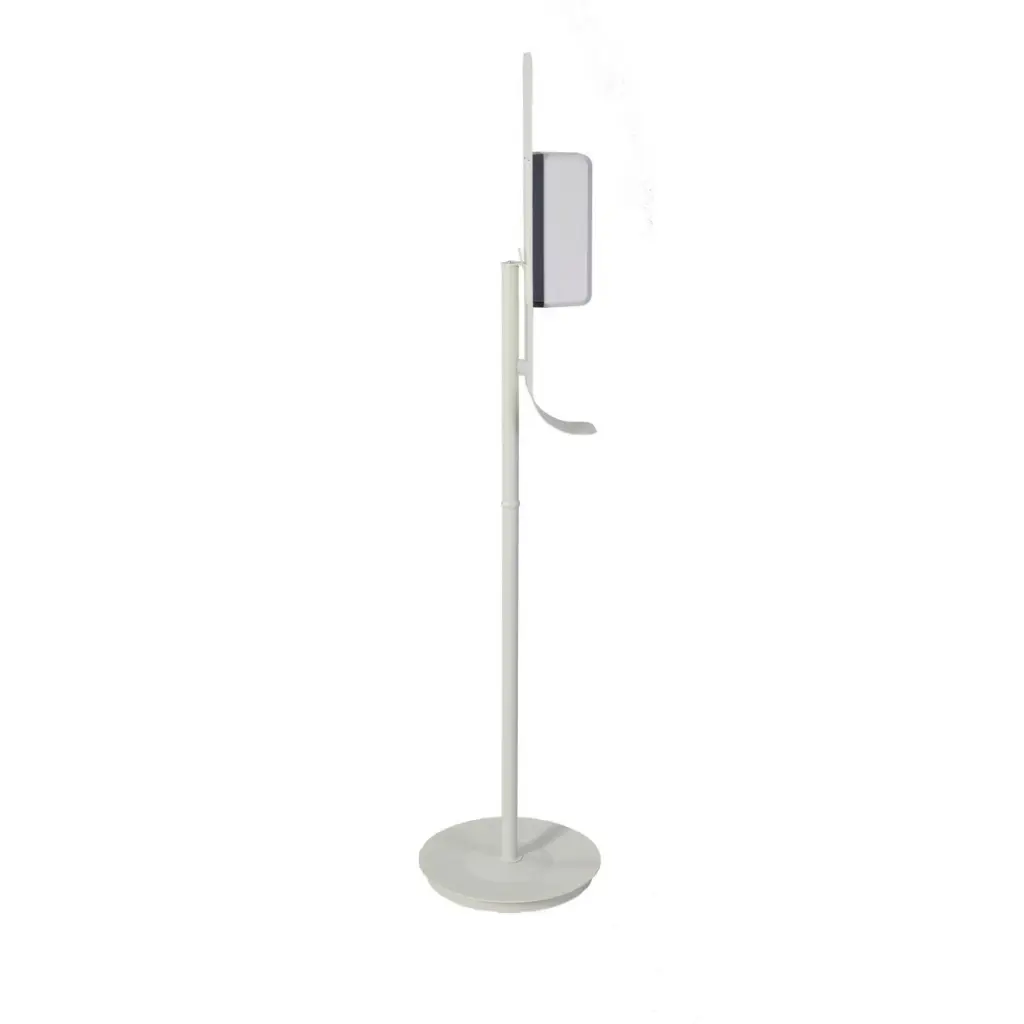 Alba Automatic Hand Sanitiser Dispenser 1 Litre Height 164cm Steel Frame White - MHGEL