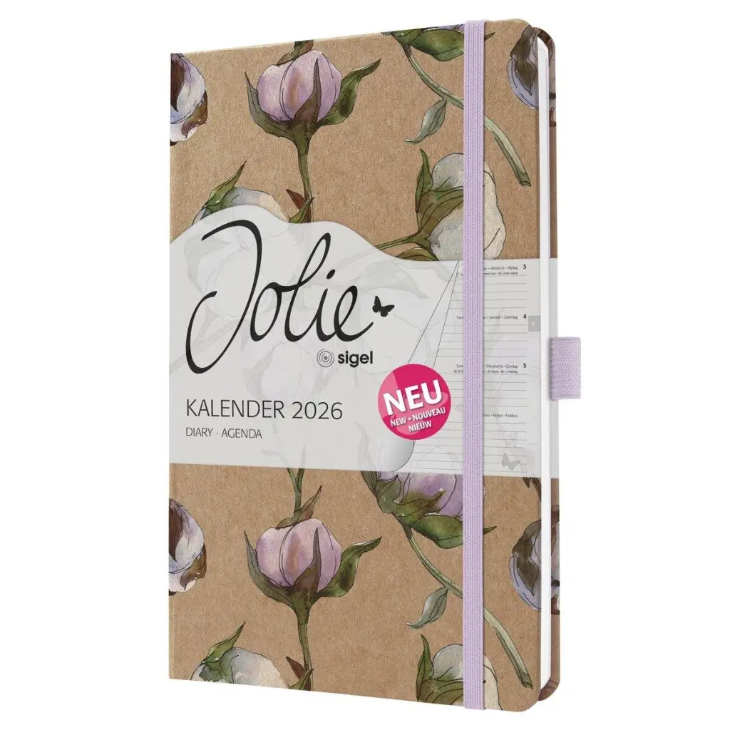 Jolie Diary 2026 A5 Week To View Hardcover Cotton Fields - J6805