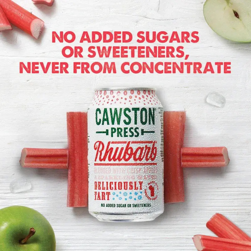 Cawston Press Sparkling Rhubarb Can 24 x 330ml  - CANS102