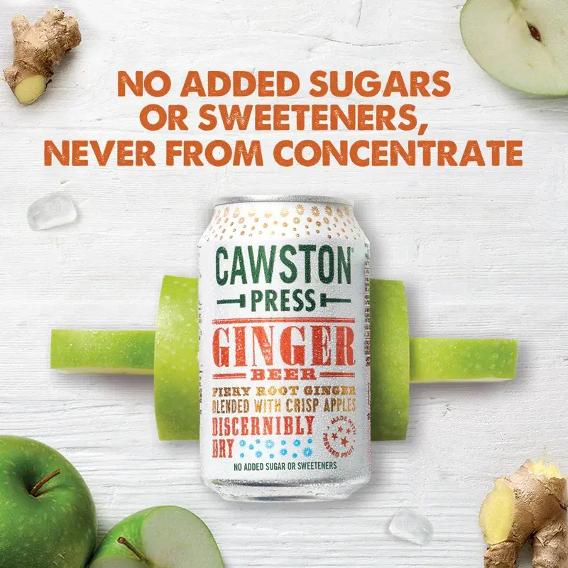 Cawston Press Sparkling Ginger Beer Can 24 x 330ml - CANS104