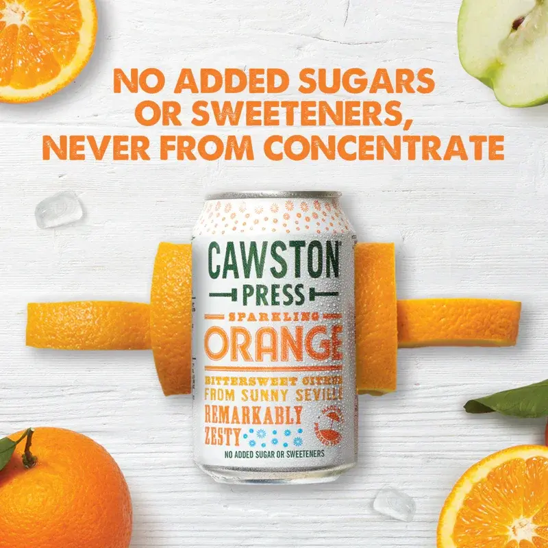 Cawston Press Sparkling Orange Can 24 x 330ml - CANS113