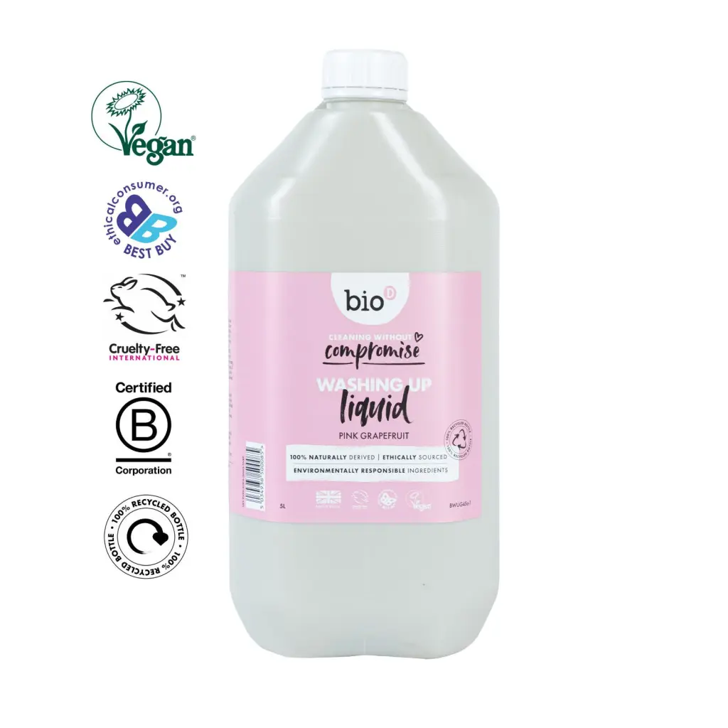 Bio D Pink Grapefruit Washing Up Liquid 5 Litre  - BWUG45A