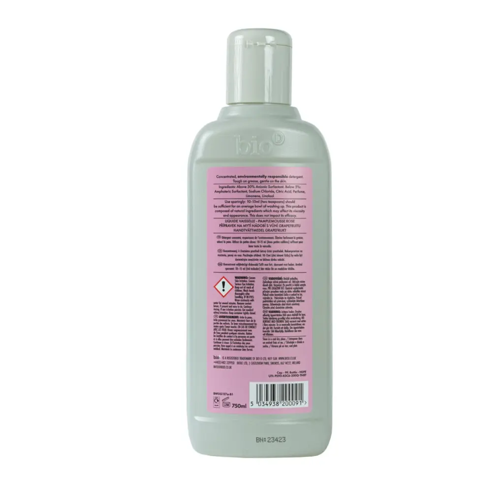 Bio D Pink Grapefruit Washing Up Liquid 750ml - BWUG127A