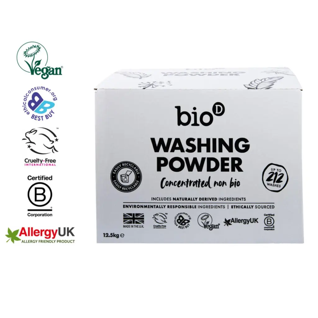 Bio D Unscented Laundry Powder Non Bio 12.5kg Pack- BWP12A