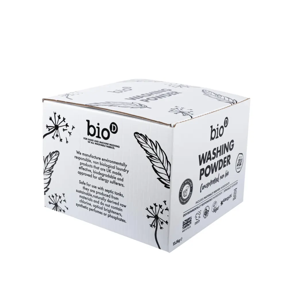 Bio D Unscented Laundry Powder Non Bio 12.5kg Pack- BWP12A