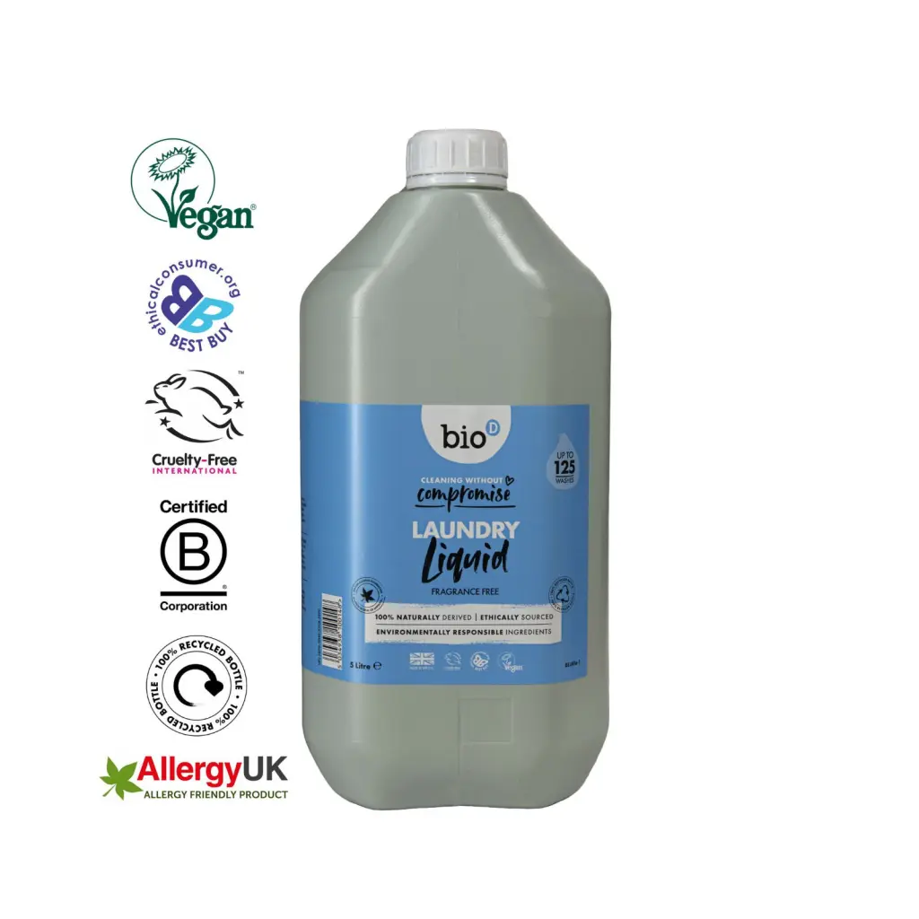 Bio D Unscented Non Bio Laundry Liquid 5 Litre - BLL45A