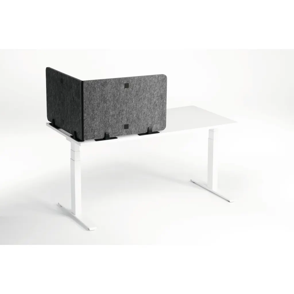 Durable EFFECT Foldable Felt Desk Divider 60% Recycled W1600 x H500mm Charcoal Grey - 313558