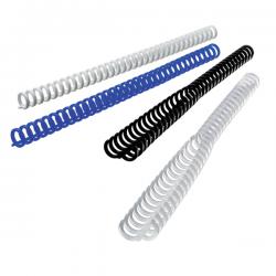 GBC ClickBind Ring Coils 34 Ring 8mm Frost Clear Pack of 50