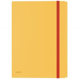 Leitz Cosy Mobile 3-Flap Folder with Pocket A4 Warm Yellow Pack of 10