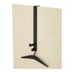 Safco Plastic Coat Hook, Over the Door Double with Hangers, Black 4228BL Pack of 3
