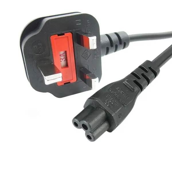 StarTech.com 2m Laptop Power Cord 3 Pin UK to C5 Cloveleaf