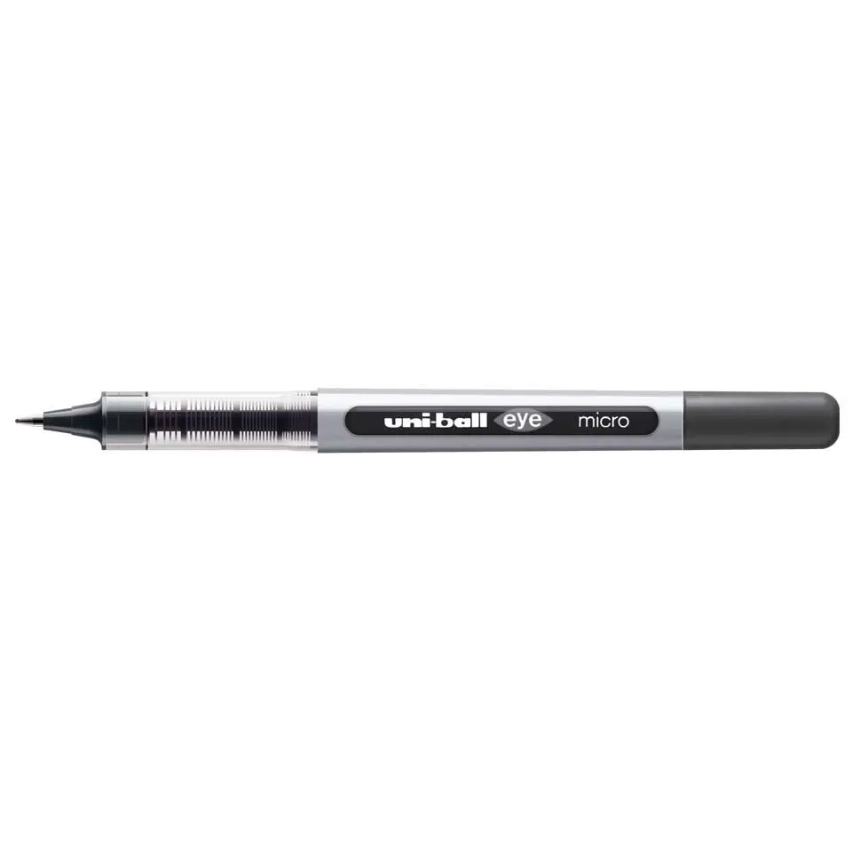 uni-ball Eye Micro UB-150 Liquid Ink Rollerball Pen 0.5mm Tip 0.3mm Line Black Eco 70% Recycled Plastic (Pack 12) - 315119000